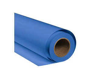 SBP27 Paper Background Roll Chroma Blue - Professional photography backdrop for seamless, high-quality Chroma Blue backgrounds. Available at Cinesouk, Marrakech.