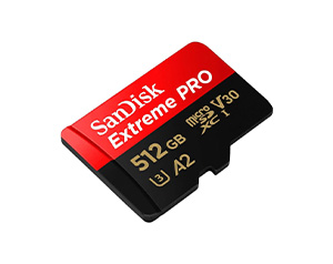 SanDisk MicroSDXC Extreme Pro 512 Go - Carte mémoire professionnelle pour les photos haute résolution et les vidéos 4K. Disponible au Cinesouk, Marrakech.