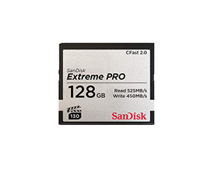 SanDisk Extreme Pro CFast 2.0 128GB - Professional memory card for high-resolution photos and 4K videos. Available at Cinesouk, Marrakech.